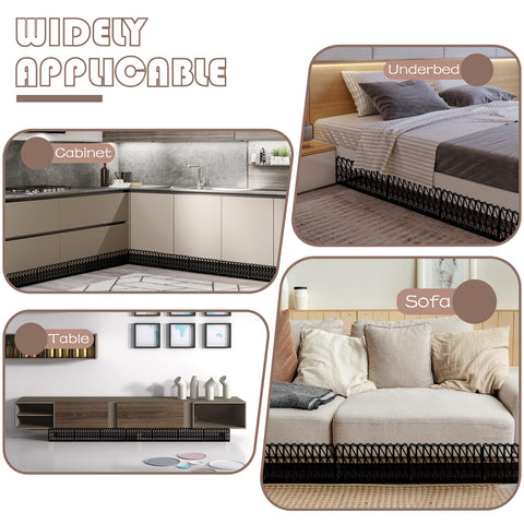 Aifong 15.2 x 4.8 x 8 inch blockers fit standard furniture.