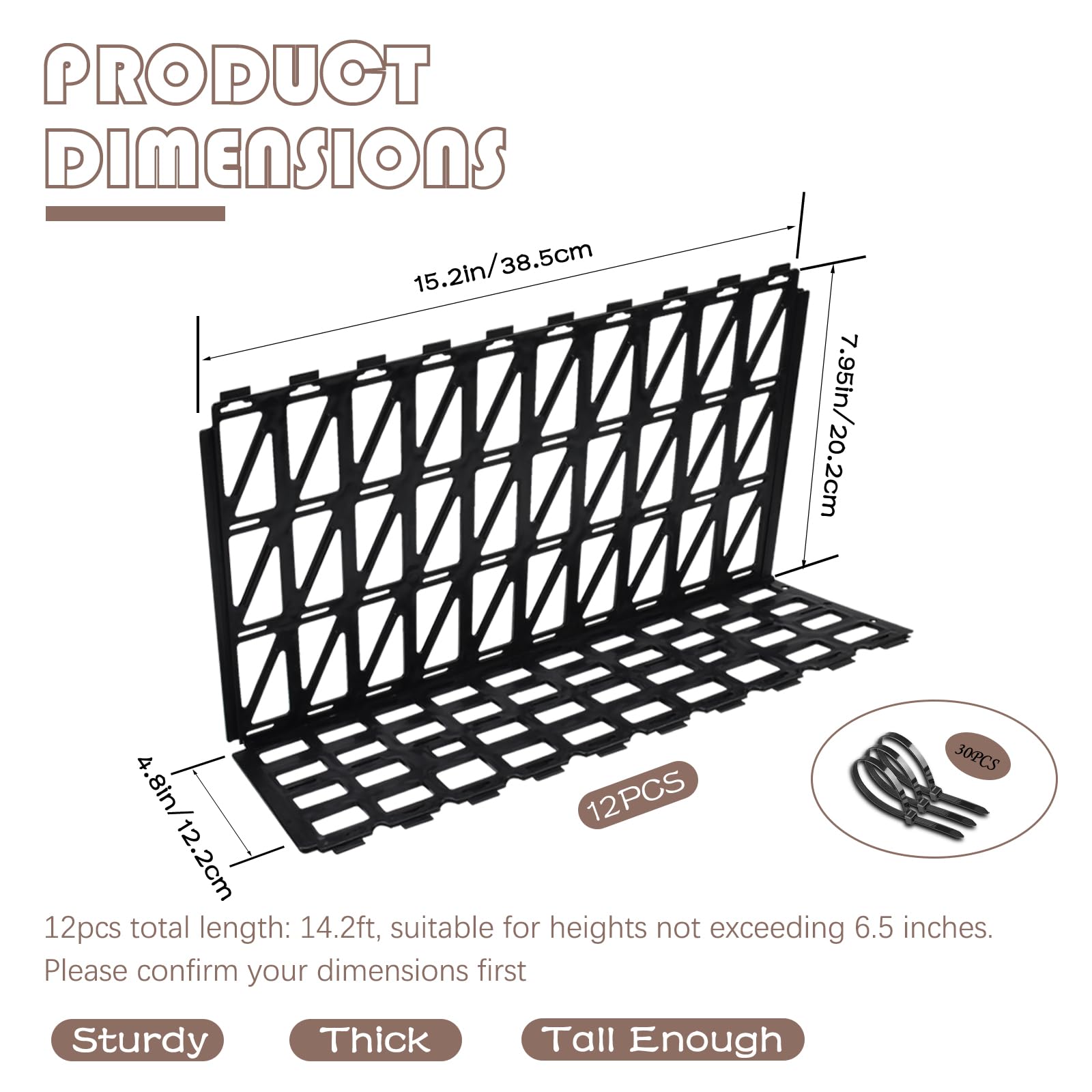 Aifong 30 zip ties included for secure, adjustable installation.