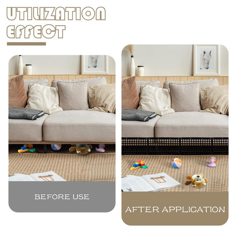 Aifong black under-bed blocker crafted from durable plastic for lasting use.