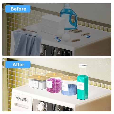 AIKAMI detergent dispenser showing large capacity and neat, mess-free pouring