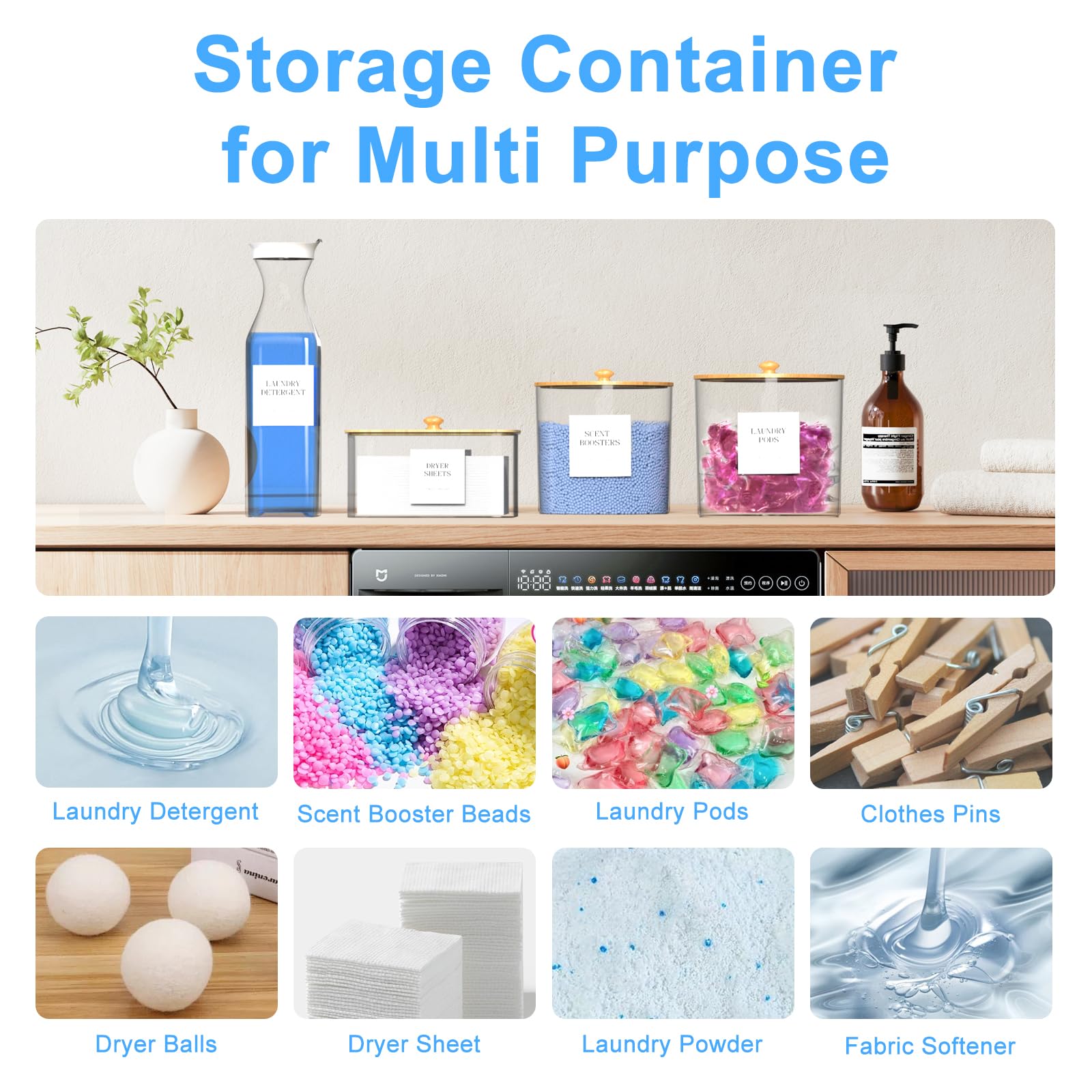 AIKAMI transparent containers keep contents visible at a glance