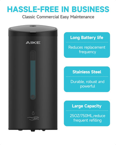 AIKE AK1205 95-degree lid enables spill-free, simple filling.