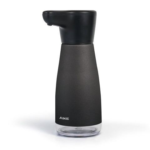 AIKE AK1337 magnetic charging dispenser with a sleek black anti-fingerprint finish for a clean look.