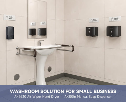 AIKE black finish provides a sleek, modern bathroom aesthetic.