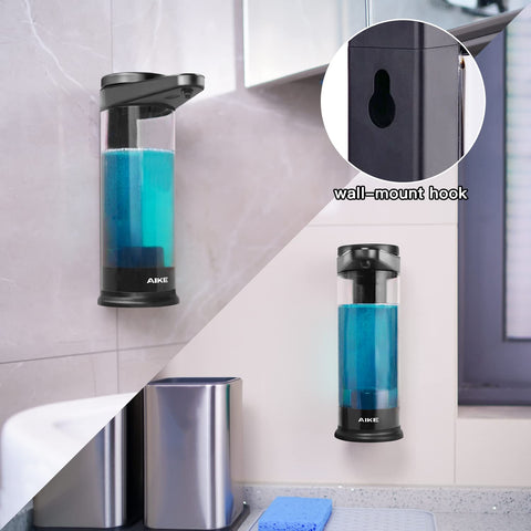 AIKE versatile setup for countertop or wall mounting to reduce clutter