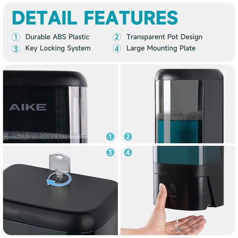 AIKE locking mechanism close-up showing vandal-resistant security for busy venues.