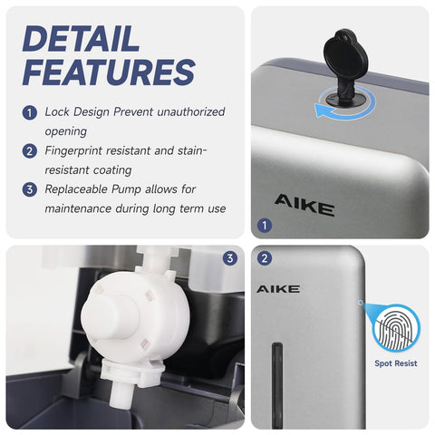 AIKE silver finish adds modern style to restrooms
