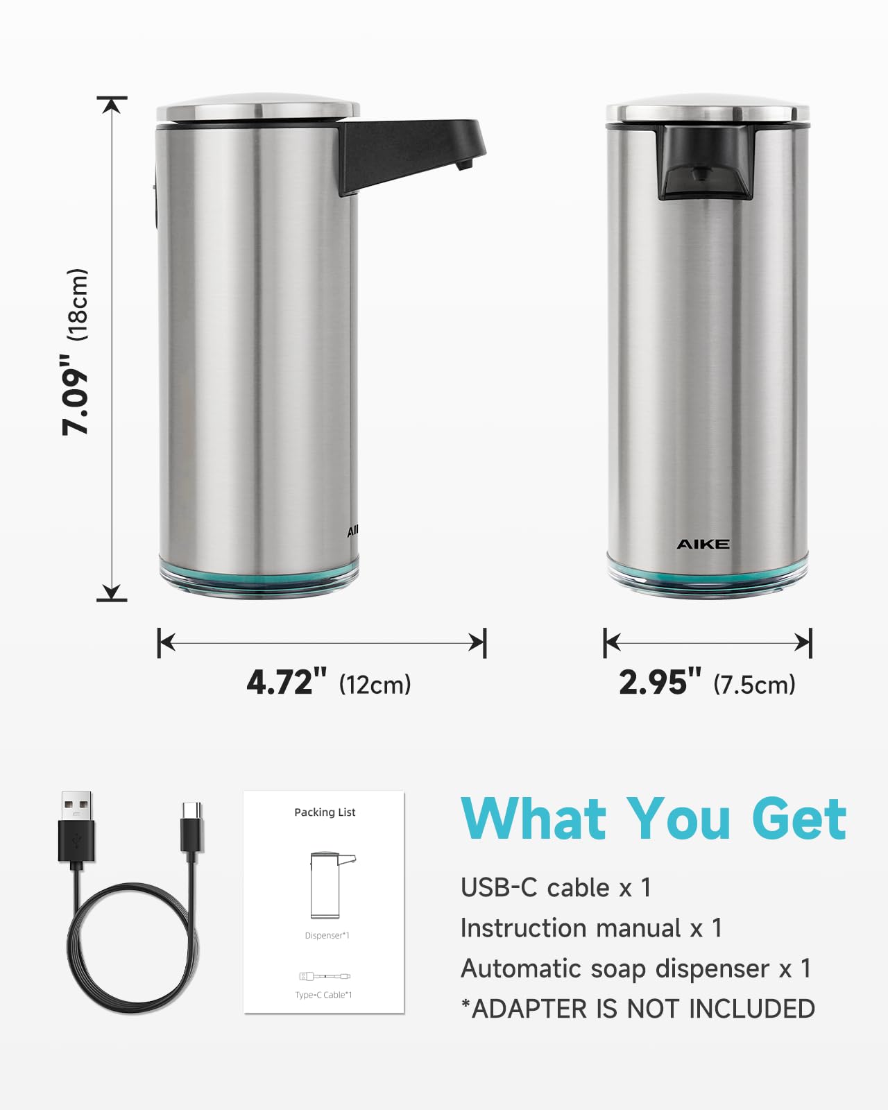AIKE SensePro sensor activates quickly for touch-free dispensing.