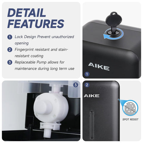AIKE silver finish offers a polished industrial style.