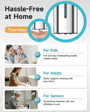 AIKE touchless sensor close-up conveys hygienic hands-free operation.