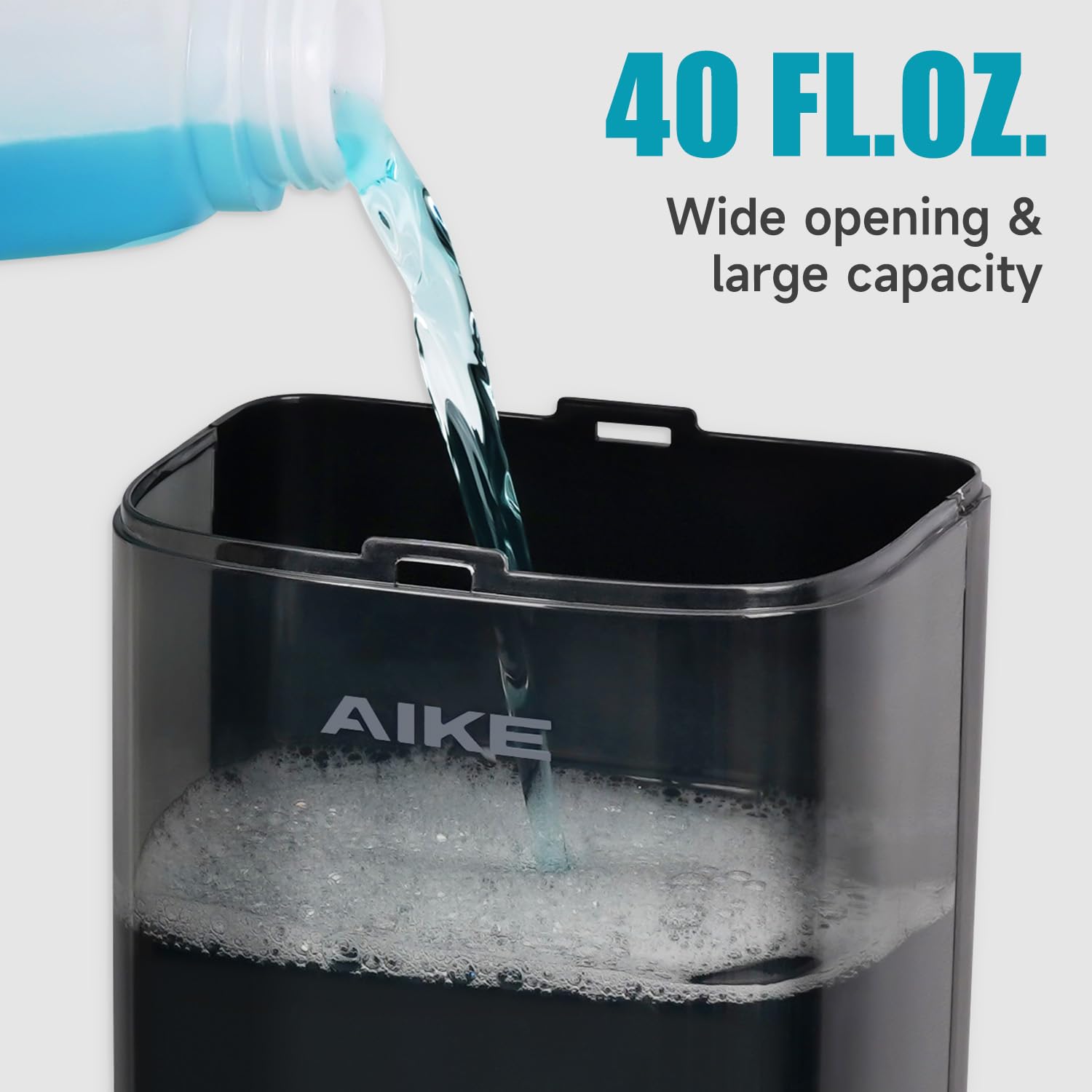 AIKE wall-mounted dispenser installed in a commercial restroom, showcasing secure mounting.