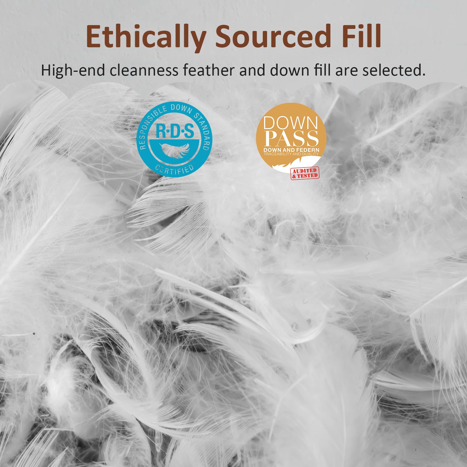 AIKOFUL pillow stitching detail showing secure filling