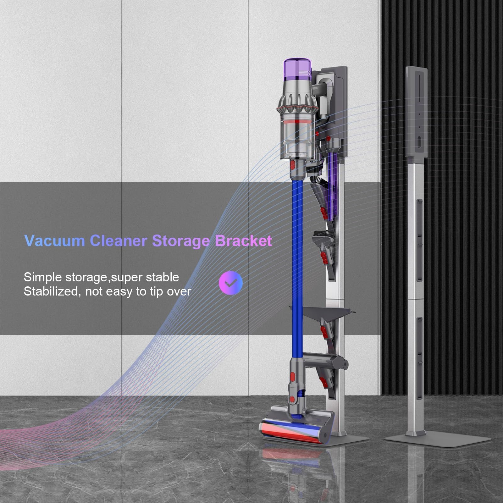 AIKOLZON Dyson organizer with hooks keeps accessories neatly within reach