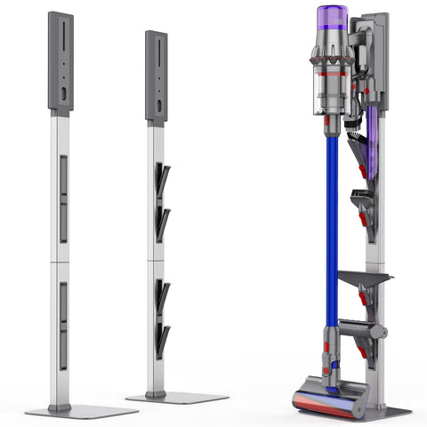 AIKOLZON Dyson vacuum stand with foldable hooks for tidy, accessible storage