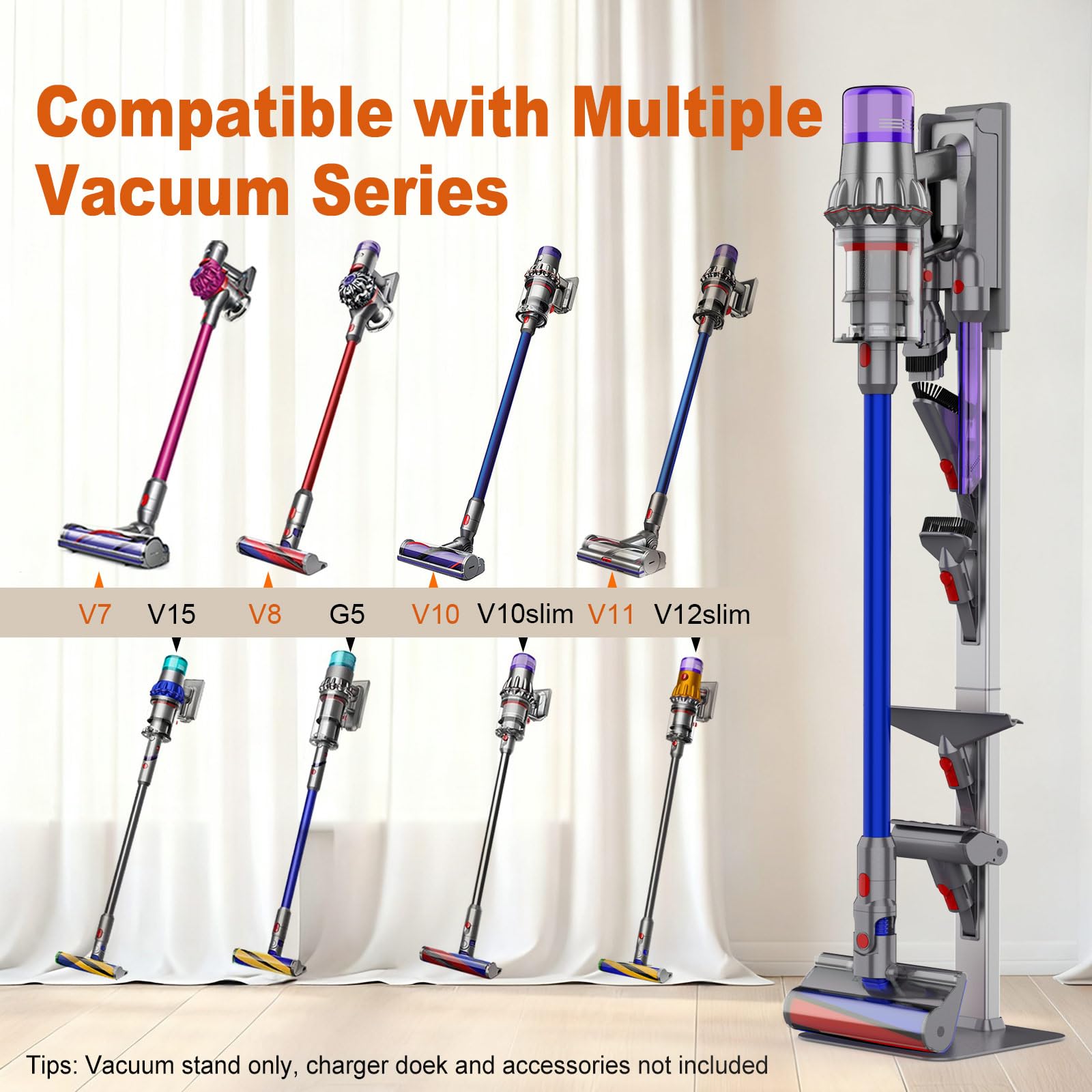 AIKOLZON vacuum stand with heavy base provides stable support for attachments