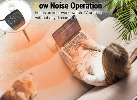 Aikoper space heater includes a fan-only mode for air circulation.