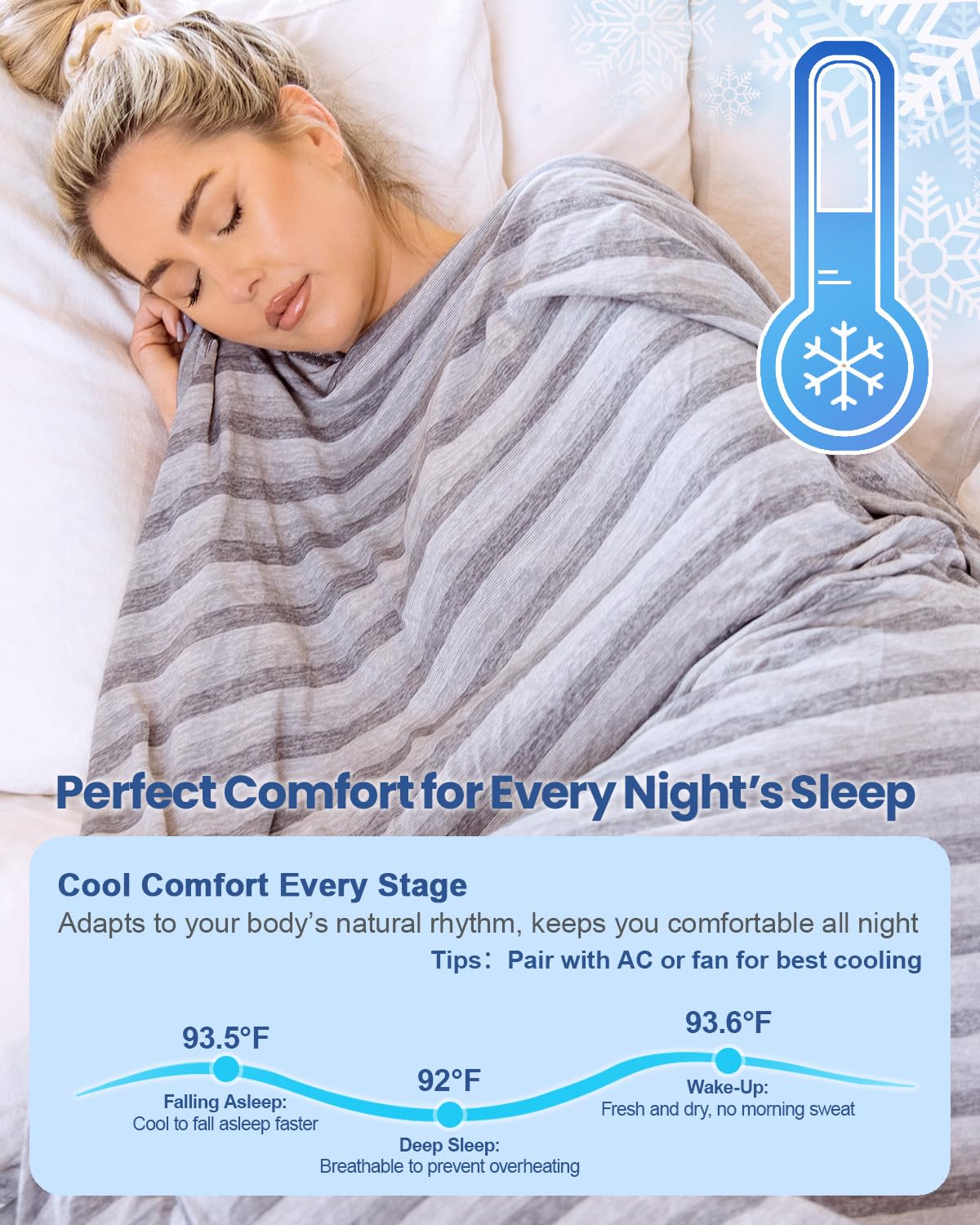 Ailemei Direct blanket offers breathable satiny touch for comfortable summer rest.