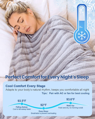 Ailemei Direct blanket offers breathable satiny touch for comfortable summer rest.