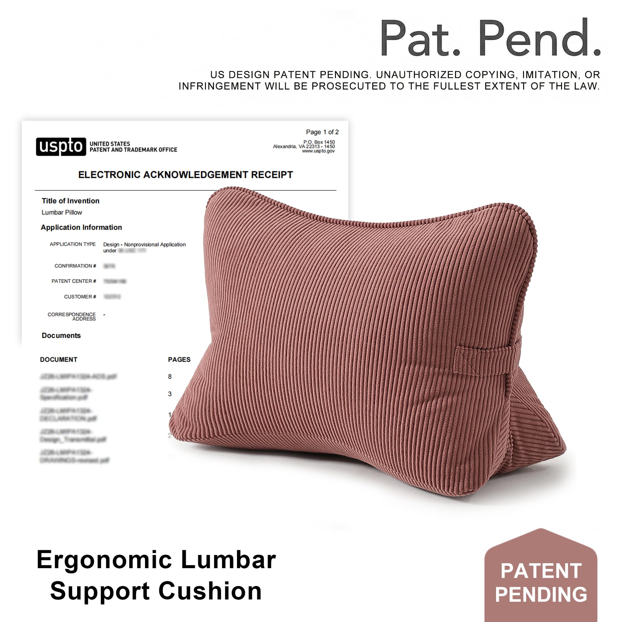 Ailuteie corduroy back pillow brick brown fluffing after unpacking