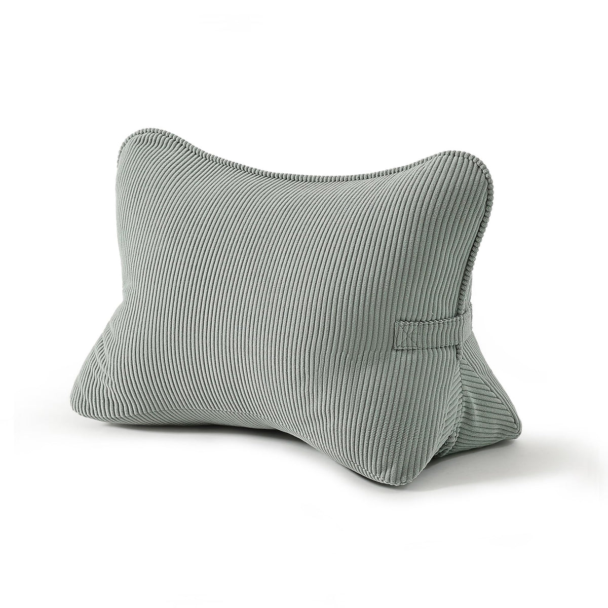 Ailuteie corduroy lumbar pillow front view showing plush comfort and support