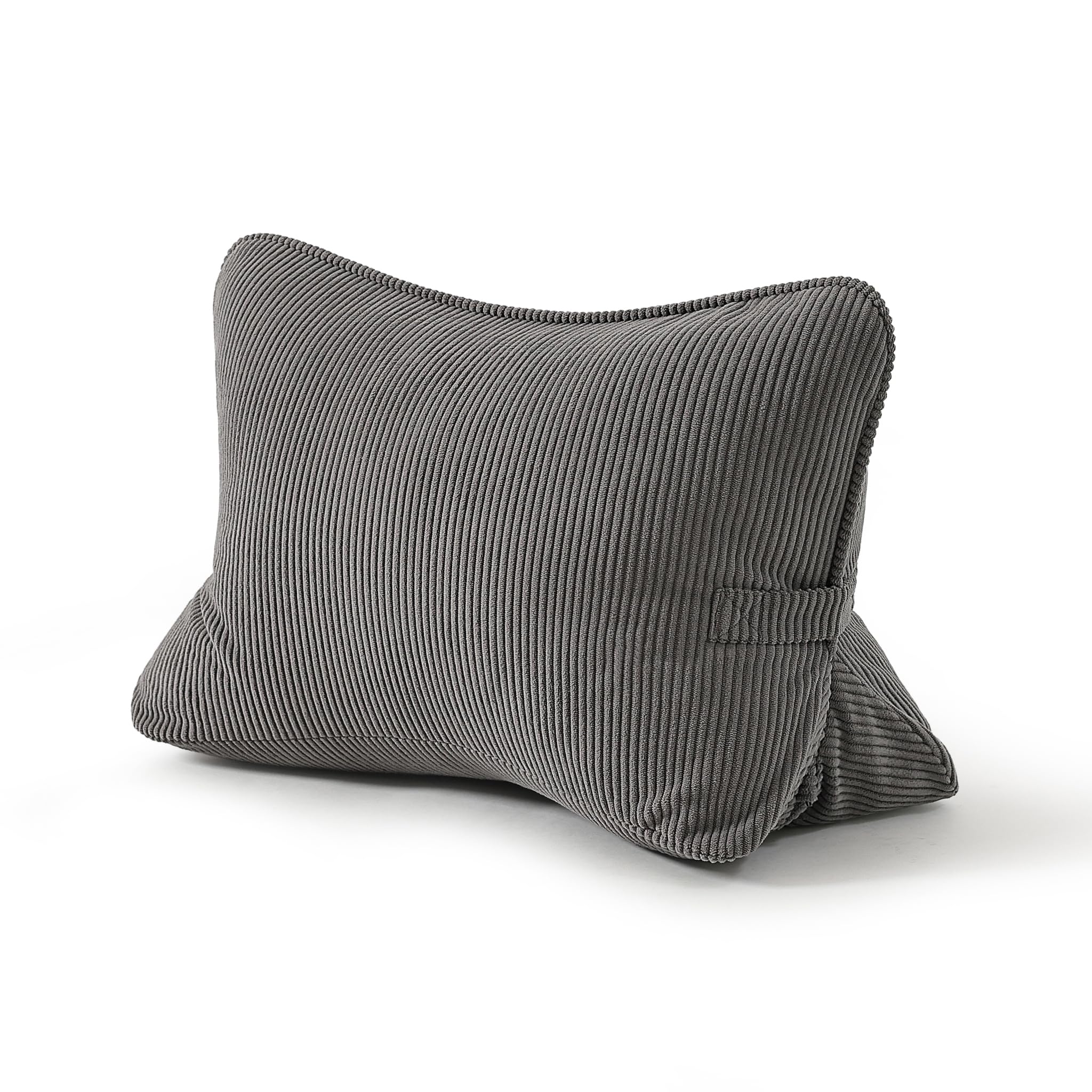 Ailuteie corduroy lumbar pillow full view showing plush back support for everyday seating