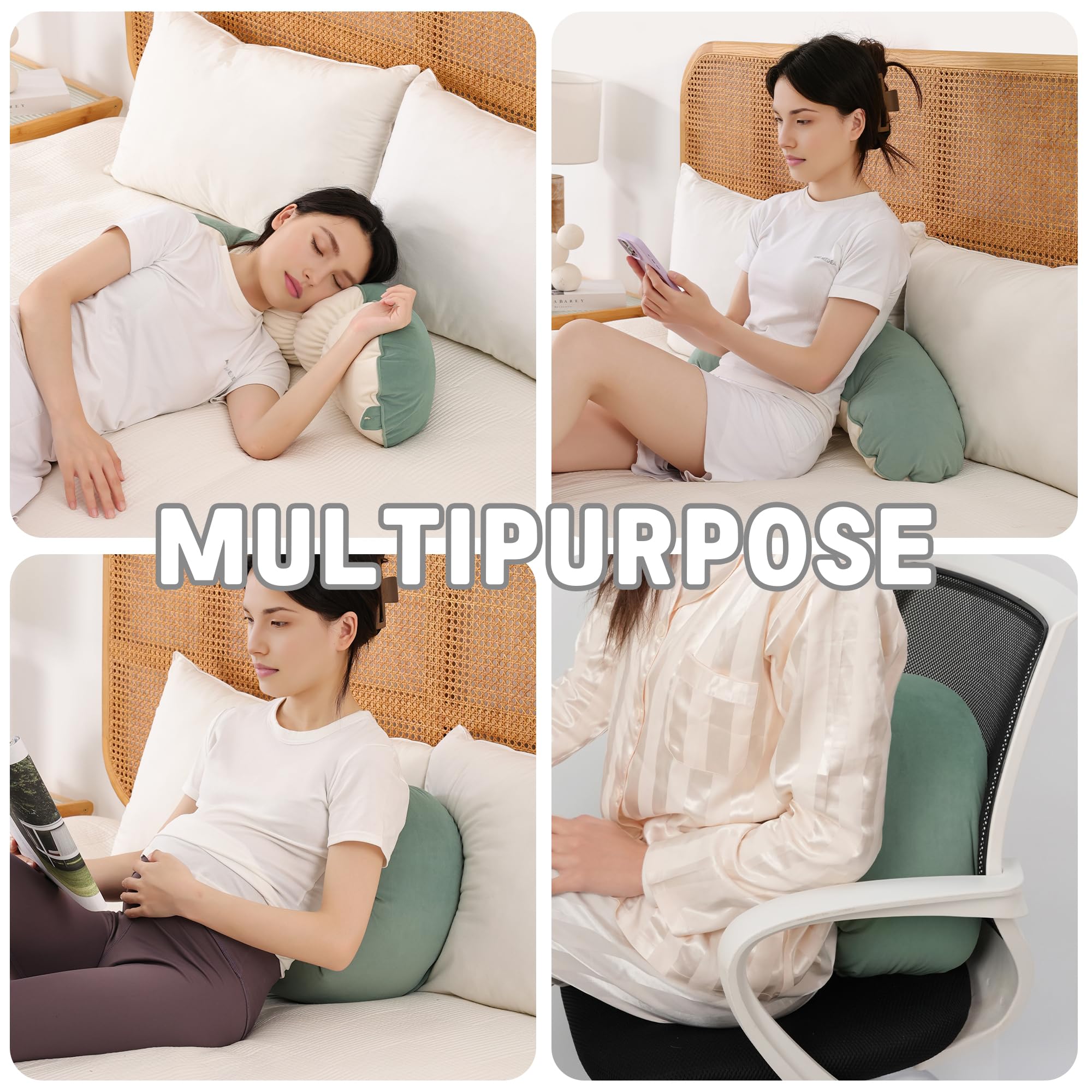 Ailuteie Peallow green-white colorway complements modern bedroom decor.