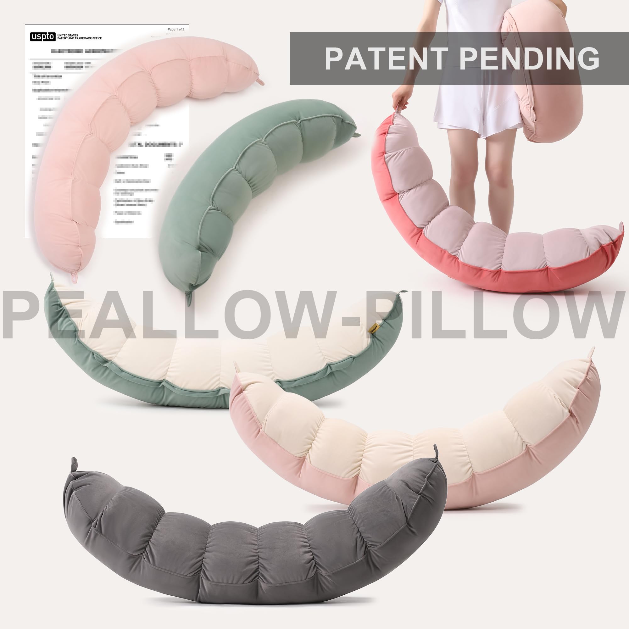 Ailuteie Peallow sleeping position view suggests versatile support for various sleepers.
