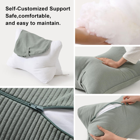 Ailuteie pillow fabric closeup reveals soft corduroy texture