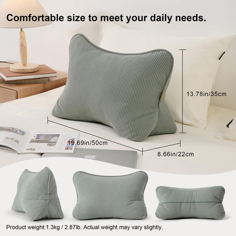 Ailuteie triangular backrest on sofa demonstrates ergonomic support and decor