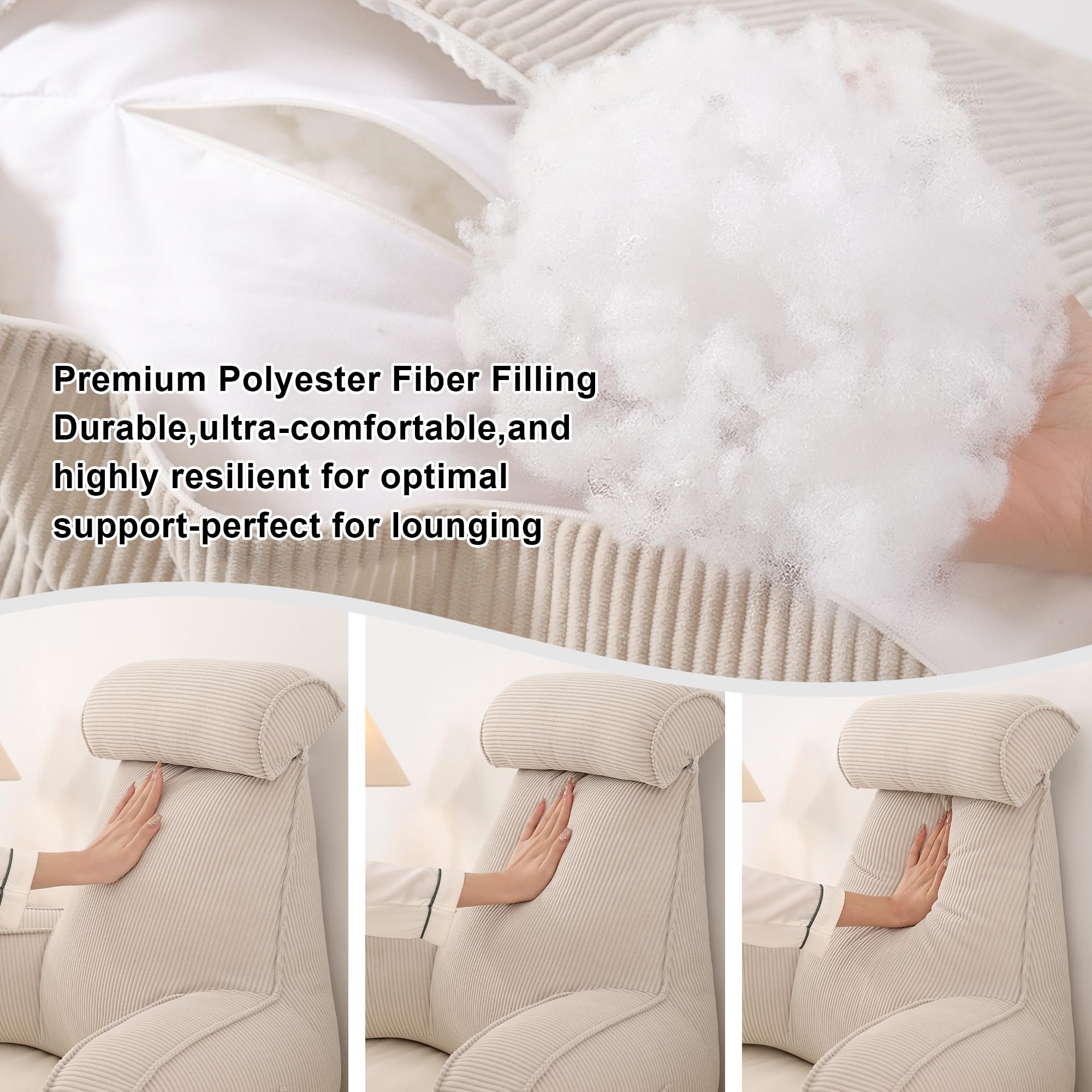 Ailuteie washable corduroy cover makes cleaning simple.