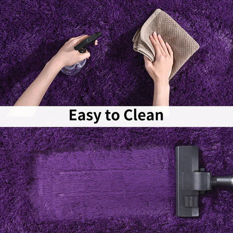 Ailyei durable purple rug for busy dorms and homes