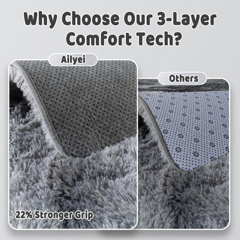 Ailyei Shag Rug easy cleaning with vacuum or shake to refresh.