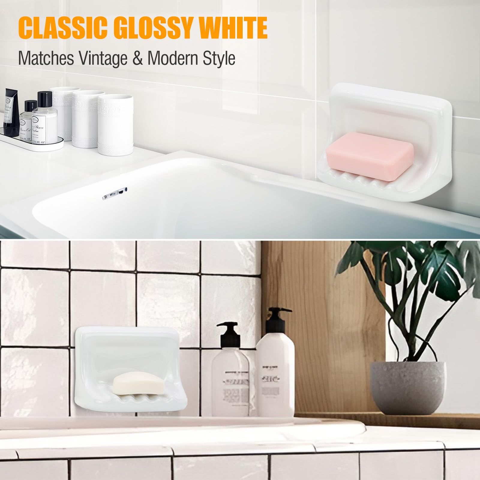 AIMAIAIMAI porcelain soap dish built for durability in wet showers