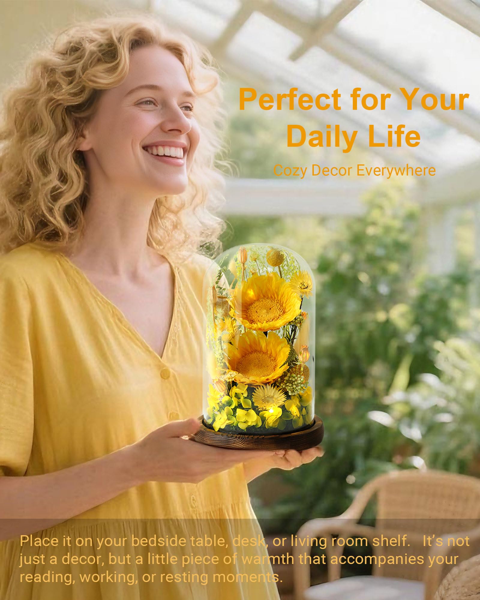 AIMEYE grandma gift with glass dome—timeless, low-maintenance decor.