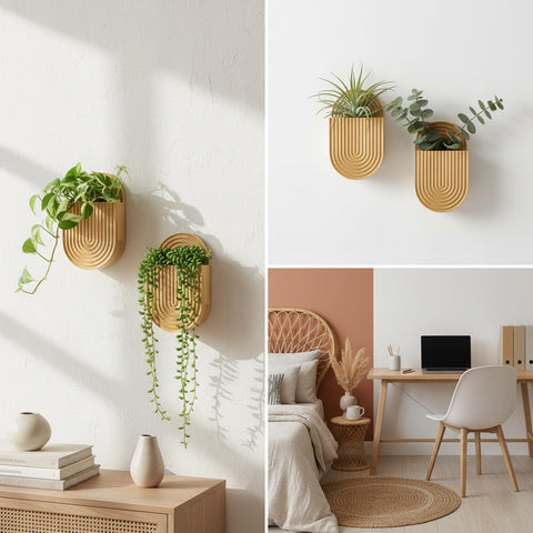 Aimto boho wall vase installation hardware included for easy setup.