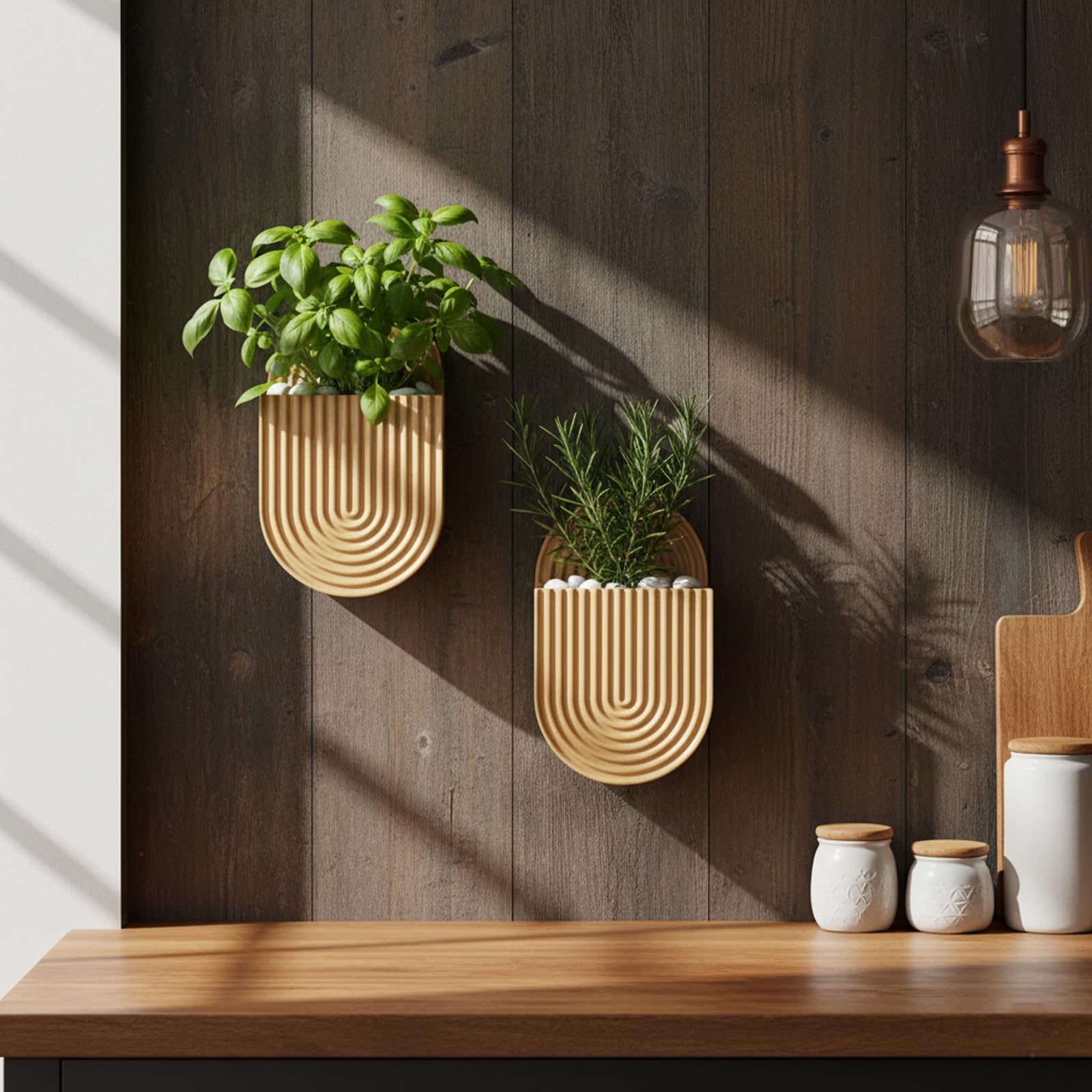 Aimto single stem wall vase suited for small shelves.