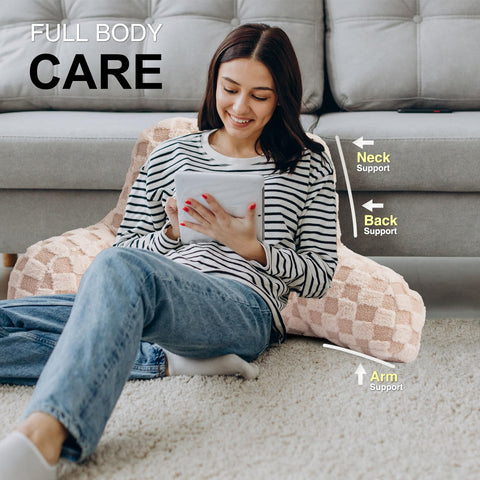 Aimuan reading pillow with arms for upright sleeping and neck support