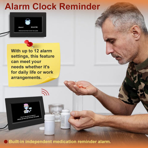 AINFTIME DST clock with brightness adjustment for day and night comfort.
