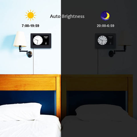 AINFTIME DST Clock digital photo frame displays memories with time.