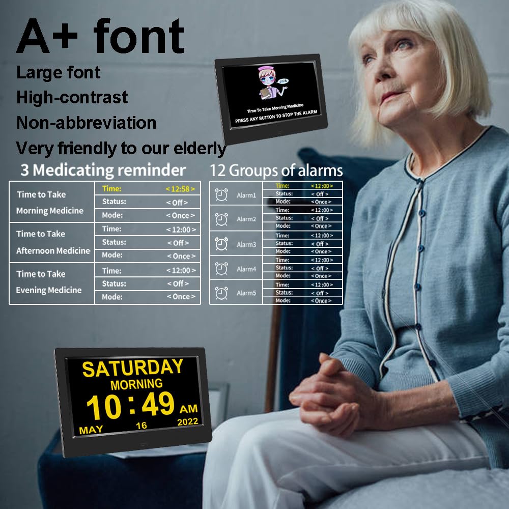 AINFTIME clock with DST auto-adjust ensures accurate time settings.