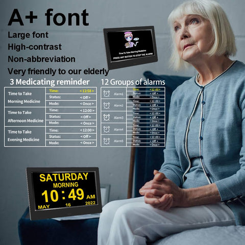 AINFTIME clock with DST auto-adjust ensures accurate time settings.