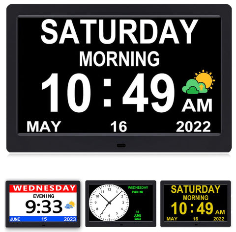 AINFTIME DST clock with extra large display aids easy reading for seniors.