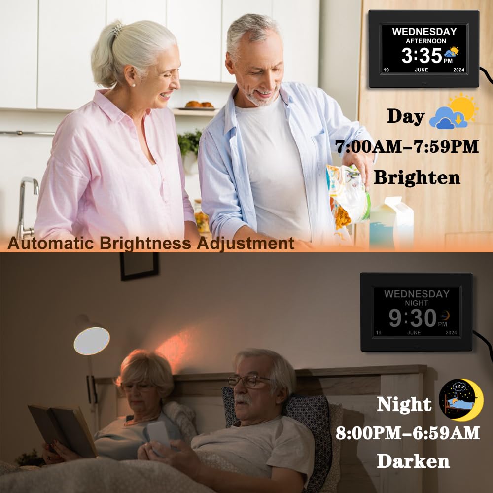 AINFTIME DST clock functioning as a digital photo frame for memories.
