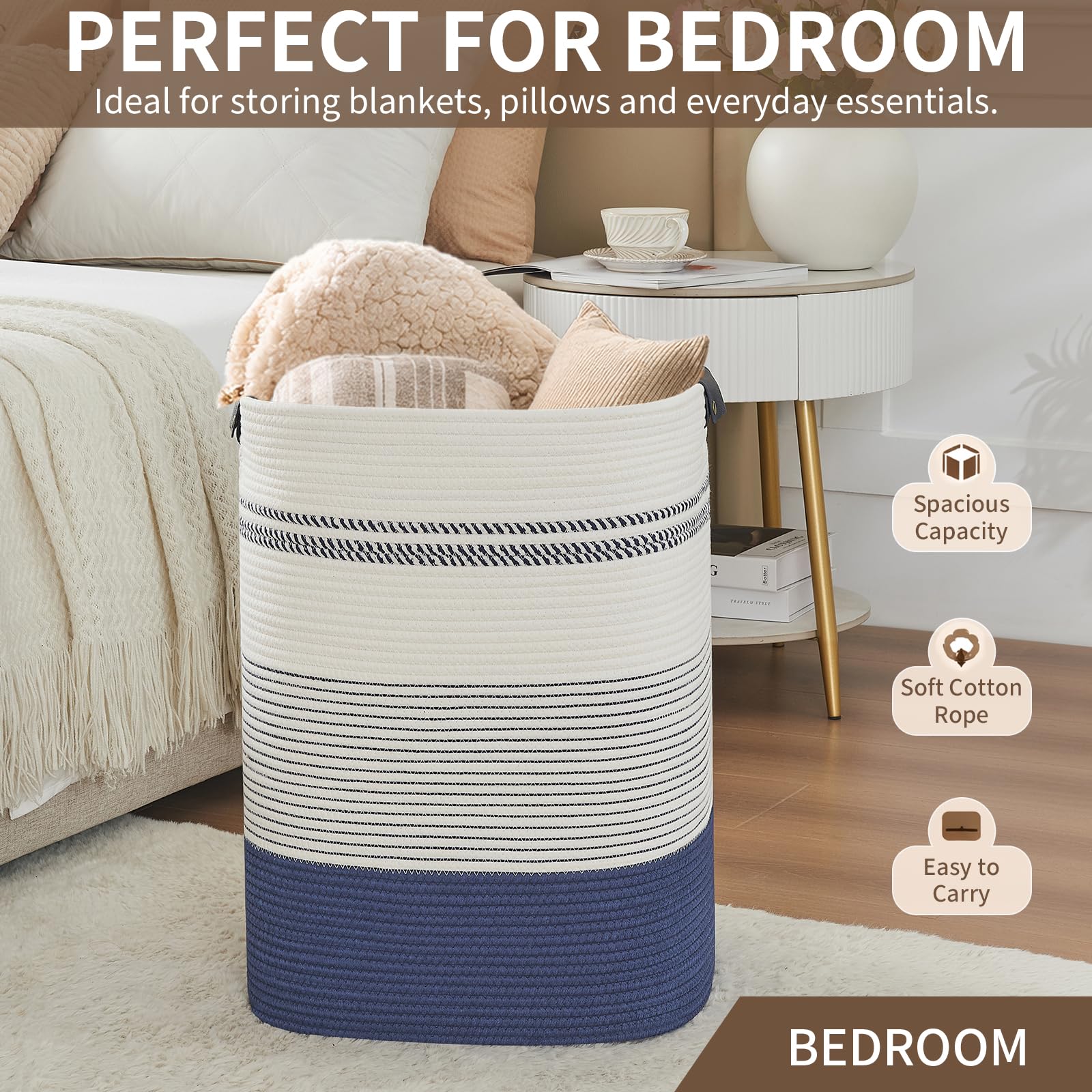 AINUOQI 100percent-cotton rope material emphasizes natural, durable construction.