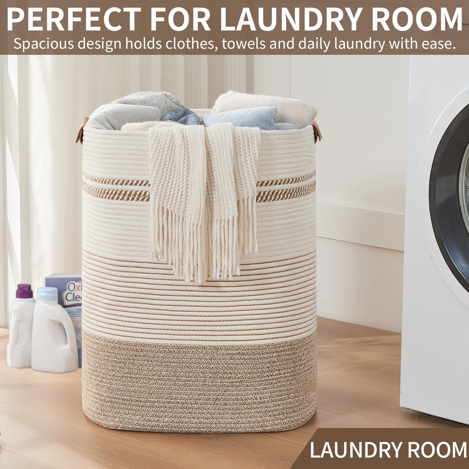 AINUOQI living-room decor blanket basket complements space.