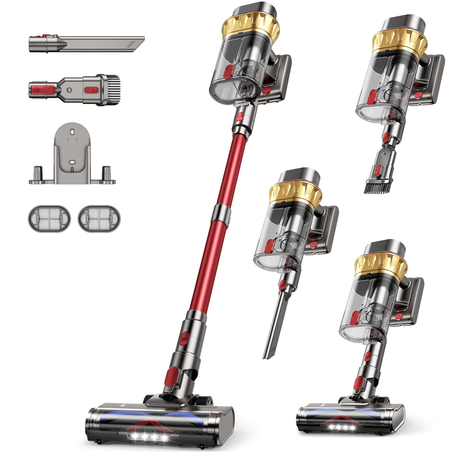 AIPOWAY 650W cordless vacuum motor powering a deep clean on hardwood and carpet
