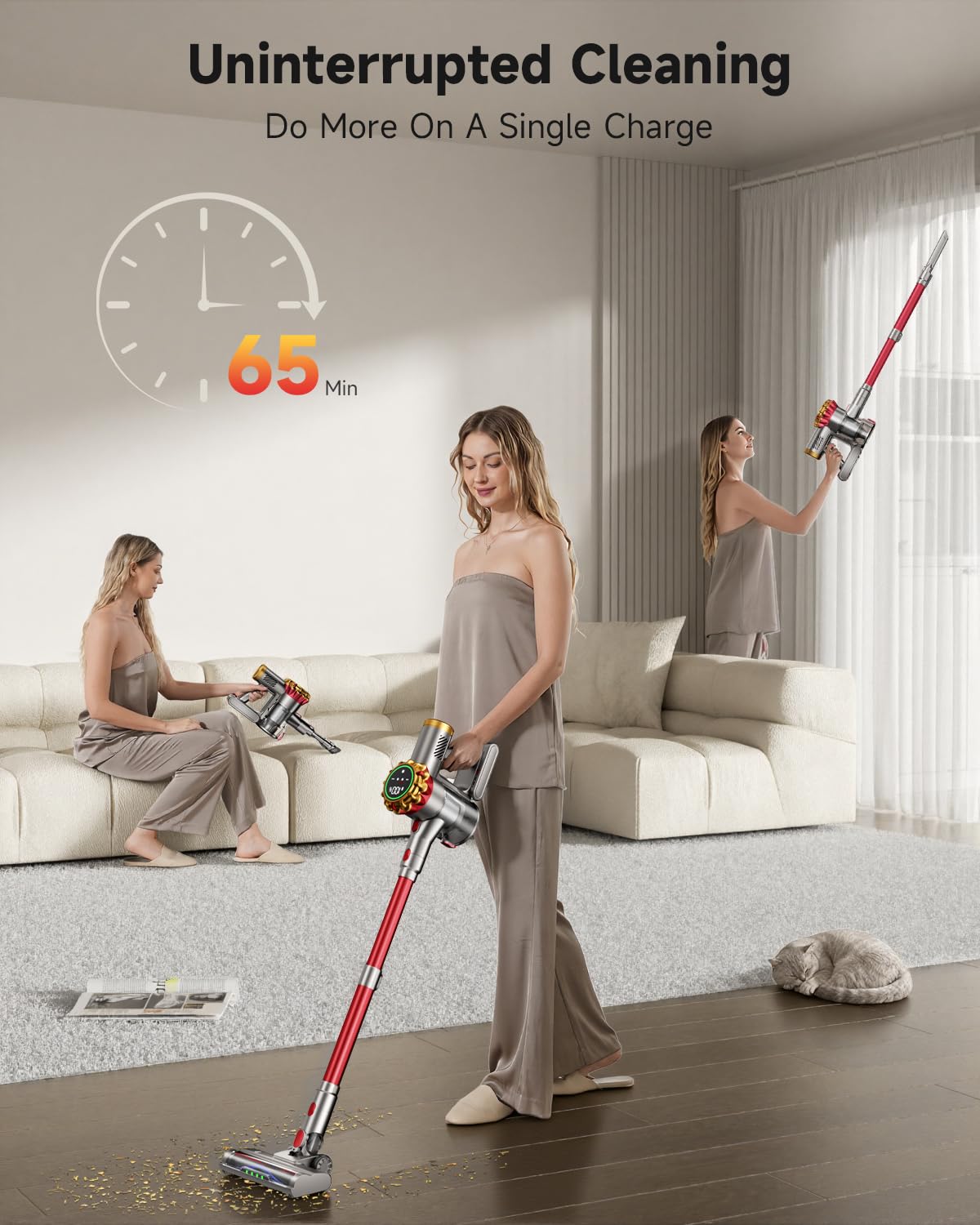 AIPOWAY 8-in-1 attachments extend cleaning reach to spaces