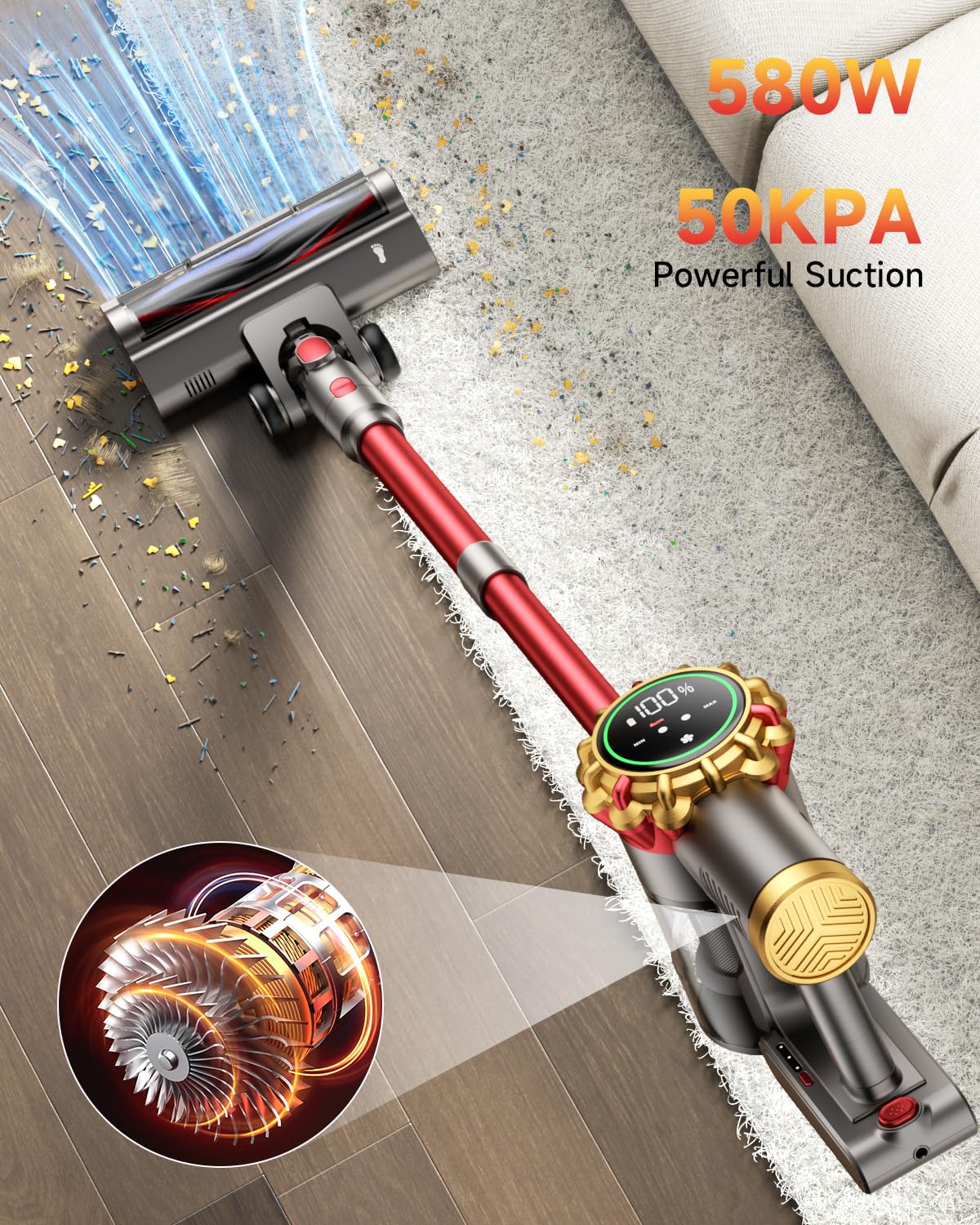 AIPOWAY vacuum shows 65-minute battery life for whole-home cleaning