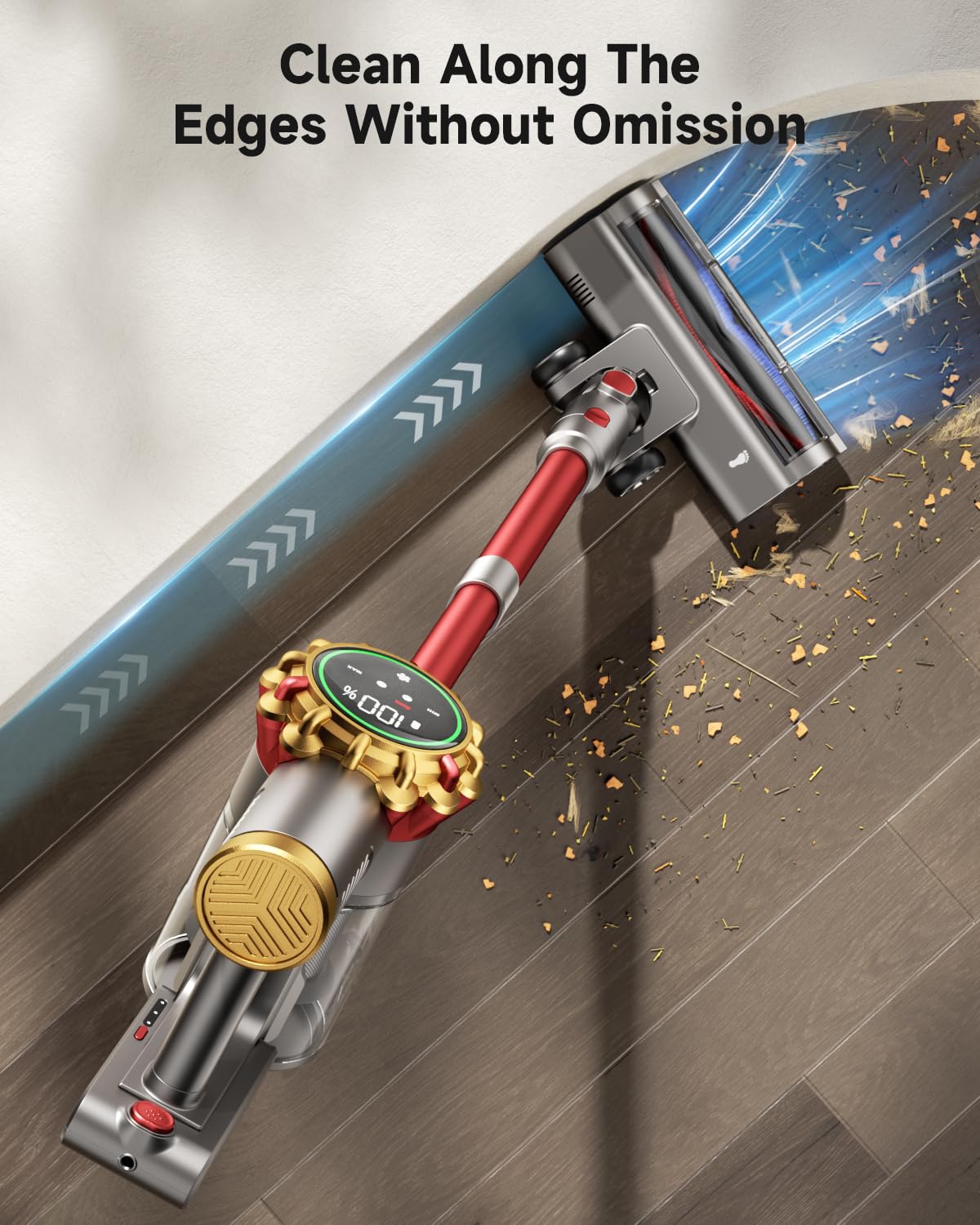 AIPOWAY lightweight stick vacuum is easy to maneuver