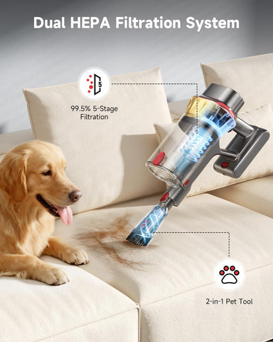 AIPOWAY self-standing design keeps the vacuum ready between tasks